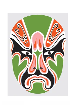 中国风传统京剧脸谱