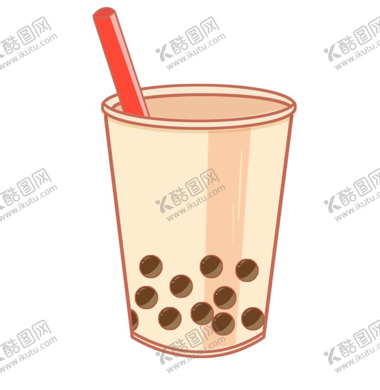 编号：88133405140321001877【酷图网】源文件下载-手绘卡通奶茶