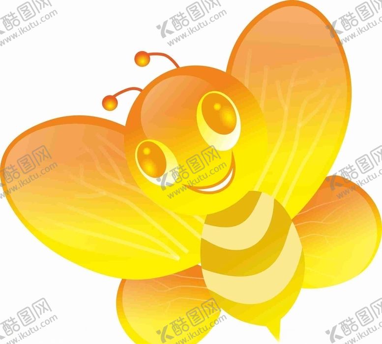 编号：63216009151427439327【酷图网】源文件下载-蜂蜜蜜蜂蝴蝶卡通动漫
