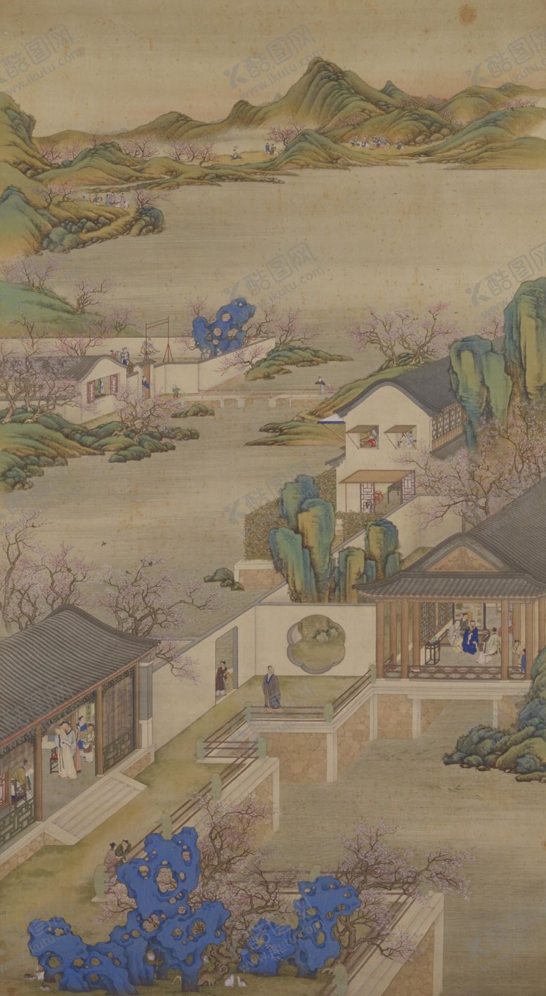 编号：33676109280656094240【酷图网】源文件下载-雍正十二月行乐图二月踏青