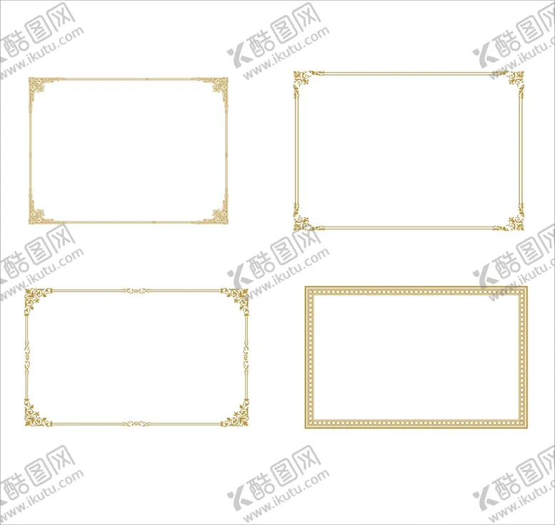 编号：87081402131204051826【酷图网】源文件下载-装饰框花纹画框矢量图形