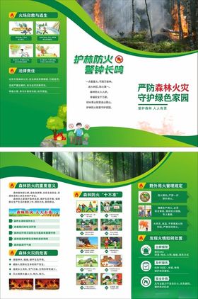 绿色环保宣传折页展示