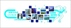 企业照片墙公司文化背景展板