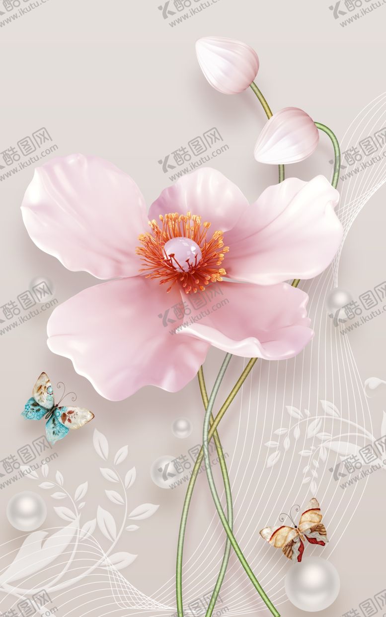 编号：32590204212222091779【酷图网】源文件下载-温馨幸福花卉玄关画