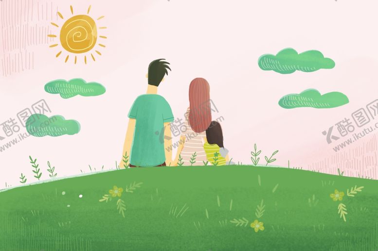 编号：91966110140415206140【酷图网】源文件下载-亲子旅游看风景插画