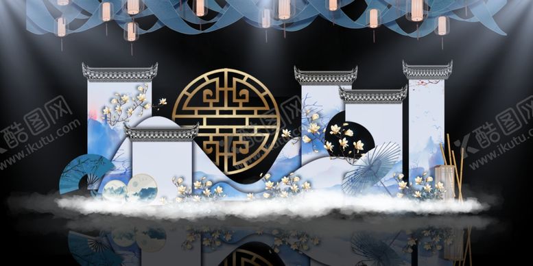 编号：51959406271724072195【酷图网】源文件下载-蓝色婚礼