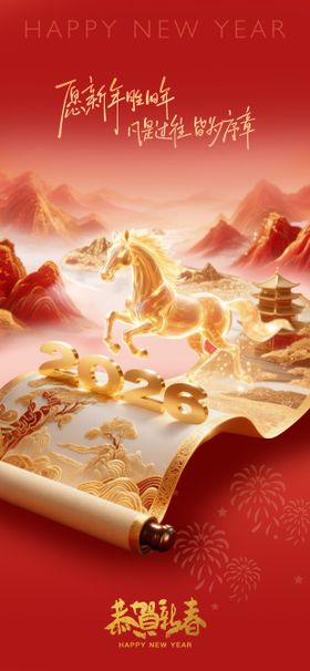 2026新年画卷金马海报