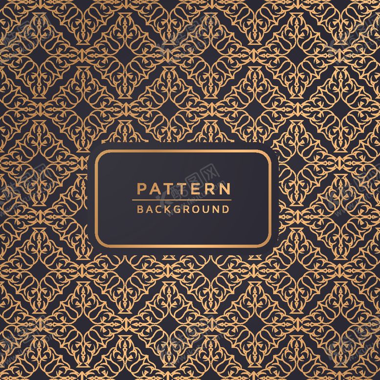 编号：76627809151759364394【酷图网】源文件下载-金色连续花纹