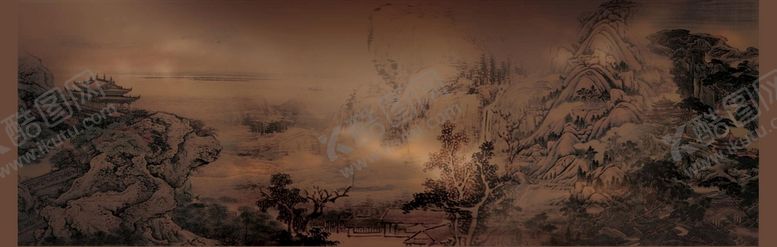 编号：70234809141207400842【酷图网】源文件下载-中式山水画背景源文件