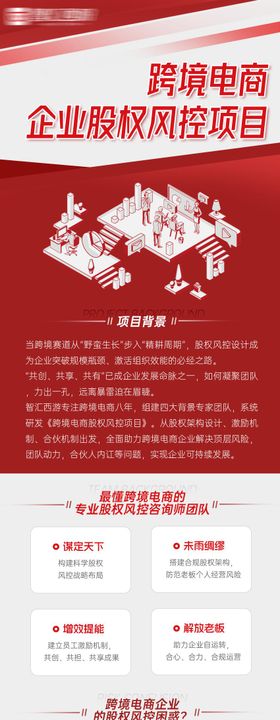 企业风控极简风介绍长图海报