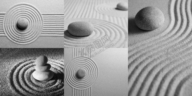 编号：67875410281349473136【酷图网】源文件下载-静心枯山水石头沙子按摩石
