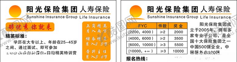 编号：18096509090104075655【酷图网】源文件下载-中国阳光保险名片