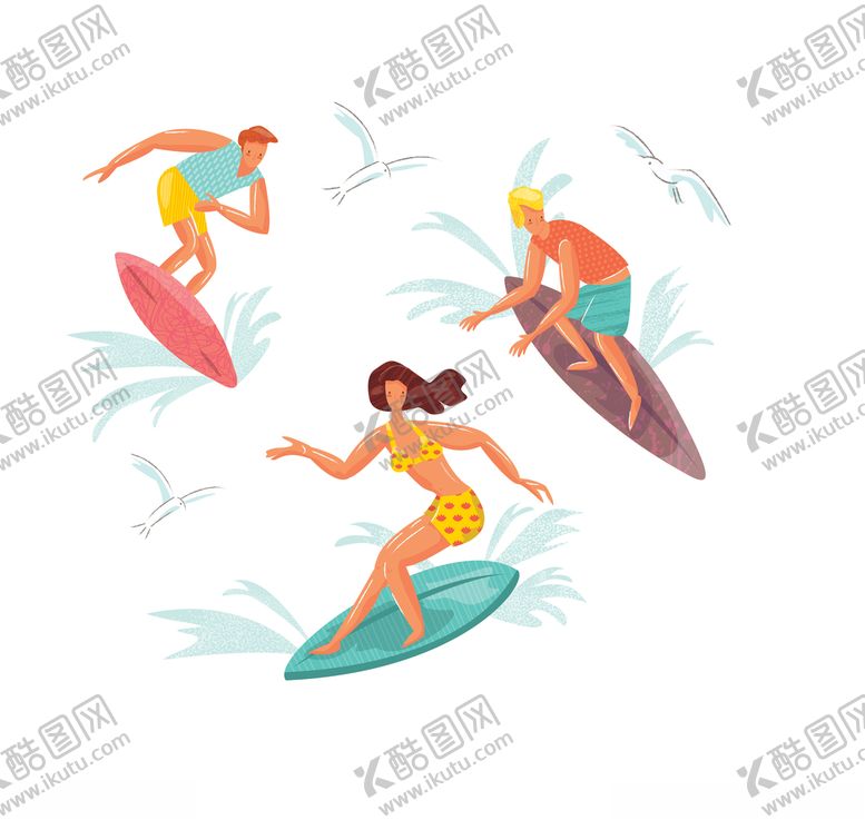 编号：99185903301017488320【酷图网】源文件下载-AI夏季运动冲浪的人