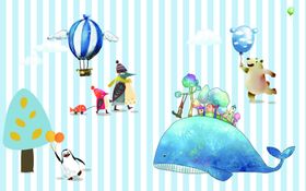 儿童卡通背景墙