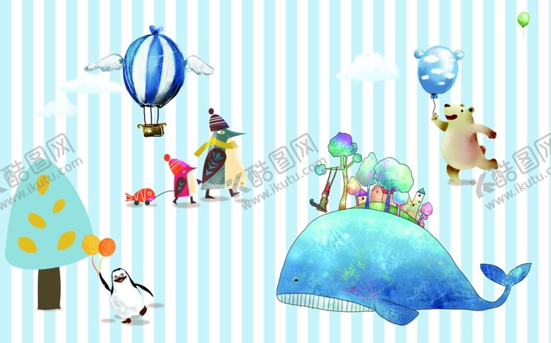编号：23803010290120563737【酷图网】源文件下载-儿童卡通背景墙