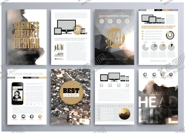 编号：75971904041111314443【酷图网】源文件下载-高端商务风APP界面设计集