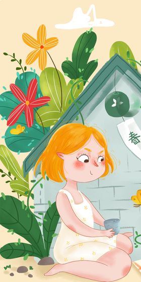 插画素材水瓶壁纸图图