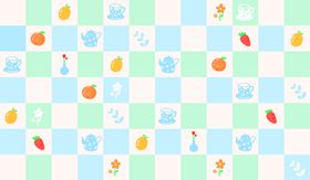 可爱动物图案的清新背景