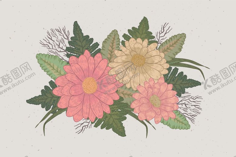 编号：47994909141837097268【酷图网】源文件下载-手绘鲜花