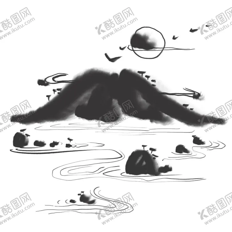 编号：56135111261107069328【酷图网】源文件下载-水墨山水国画