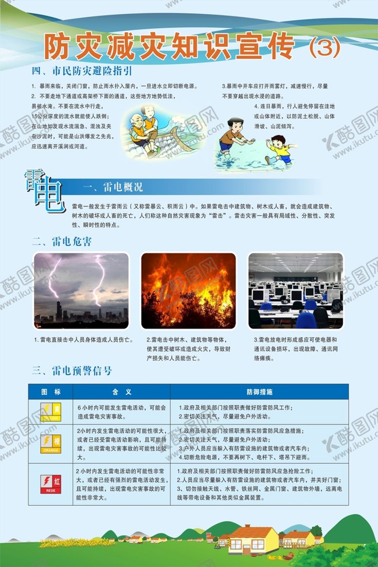 编号：33766901151402141285【酷图网】源文件下载-防灾减灾知识宣传