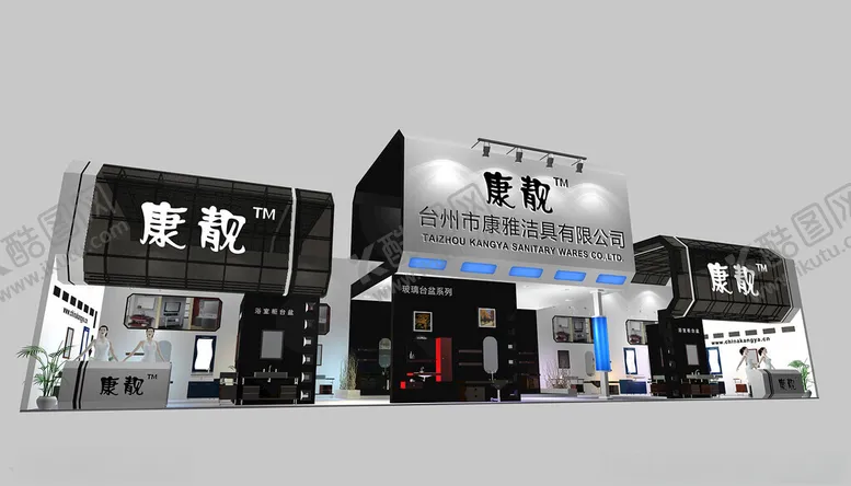 编号：85631401131623017669【酷图网】源文件下载-展览3D模型一面开口