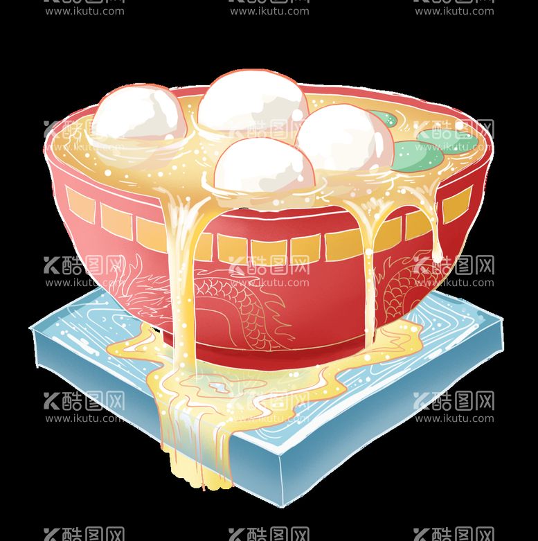 编号：52857211051454337764【酷图网】源文件下载-元宵节元宵国潮汤圆节日美食