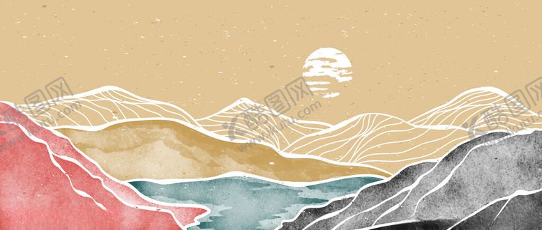 编号：76355004250241364225【酷图网】源文件下载-山川月色图