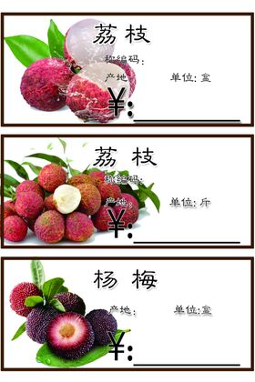 荔枝杨梅水果展示