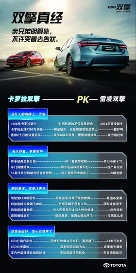 卡罗拉雷凌PK海报