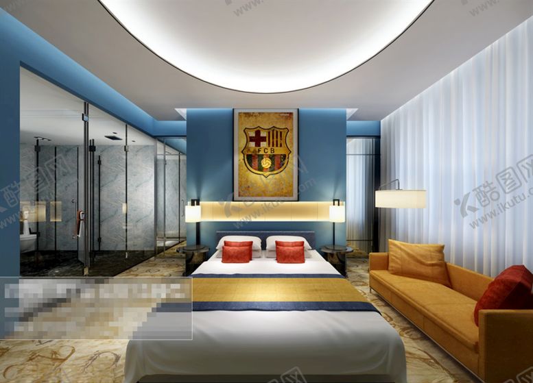 编号：66493410170351385705【酷图网】源文件下载-卧室效果图
