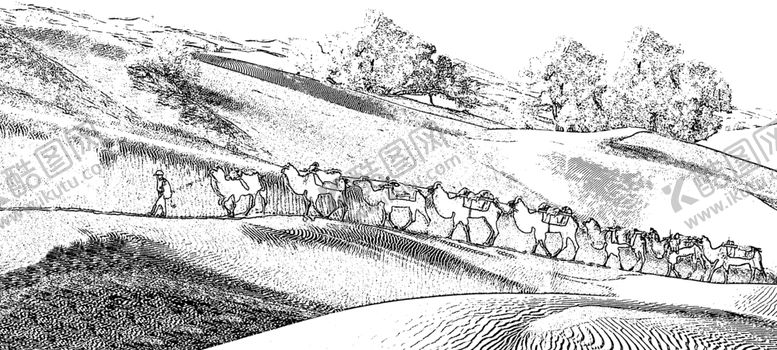 编号：36920510032155261995【酷图网】源文件下载-驼队