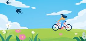 春季周末户外健身骑行海报