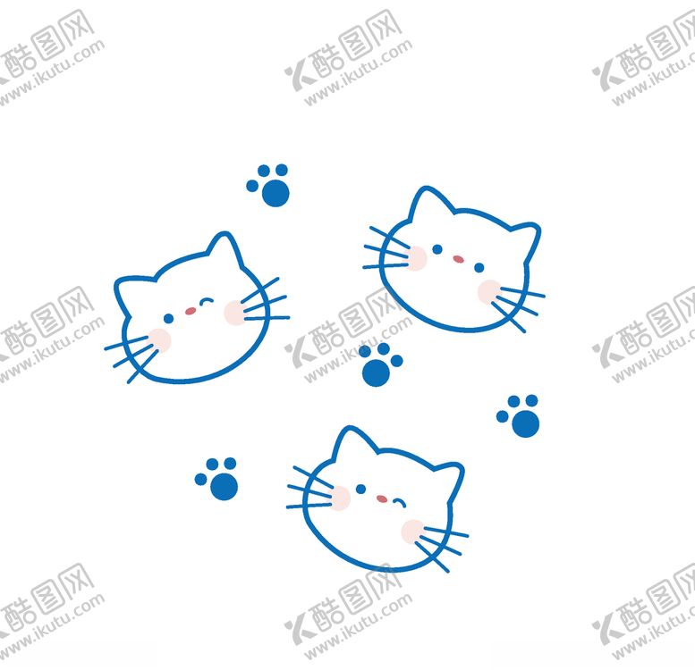 编号：52984204271442505373【酷图网】源文件下载-简笔画矢量猫咪头像