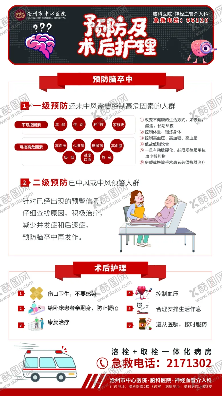 编号：27739207081940003207【酷图网】源文件下载-预防脑梗知识展板