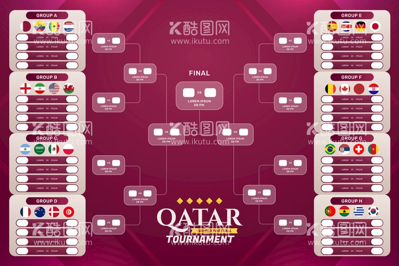 编号：67052309301249124816【酷图网】源文件下载-2022世界杯 赛程表 