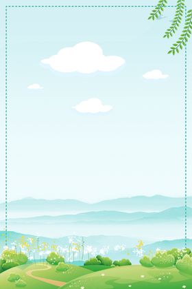 春天海报背景绿色星星时尚潮流素材