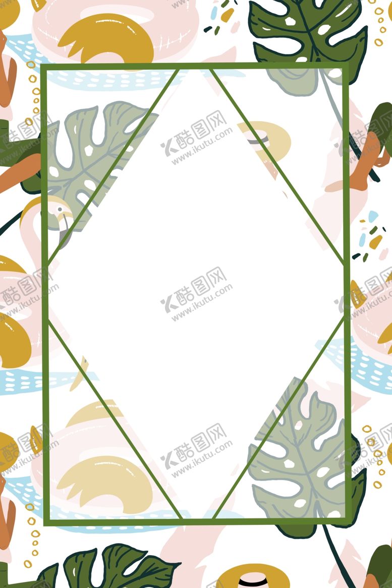 编号：25116309221826267398【酷图网】源文件下载-绿植合成背景促销海报