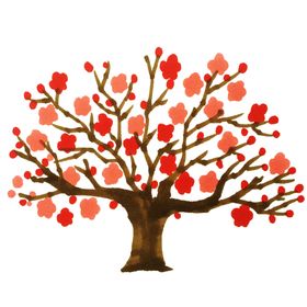 手绘樱花素材