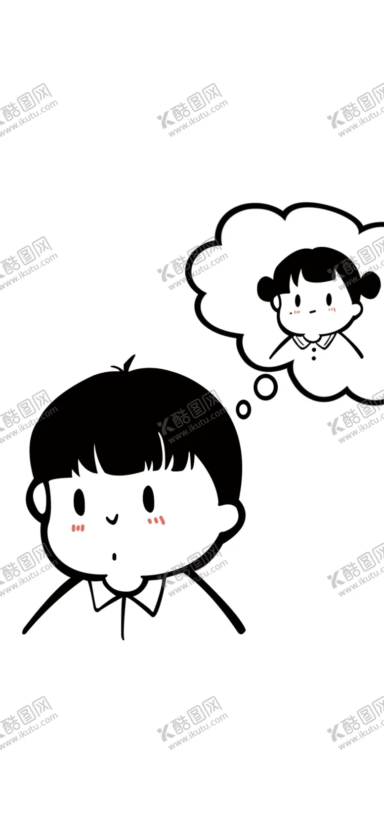 编号：88766805092315253659【酷图网】源文件下载-个性简约简笔画头像主题壁纸锁屏