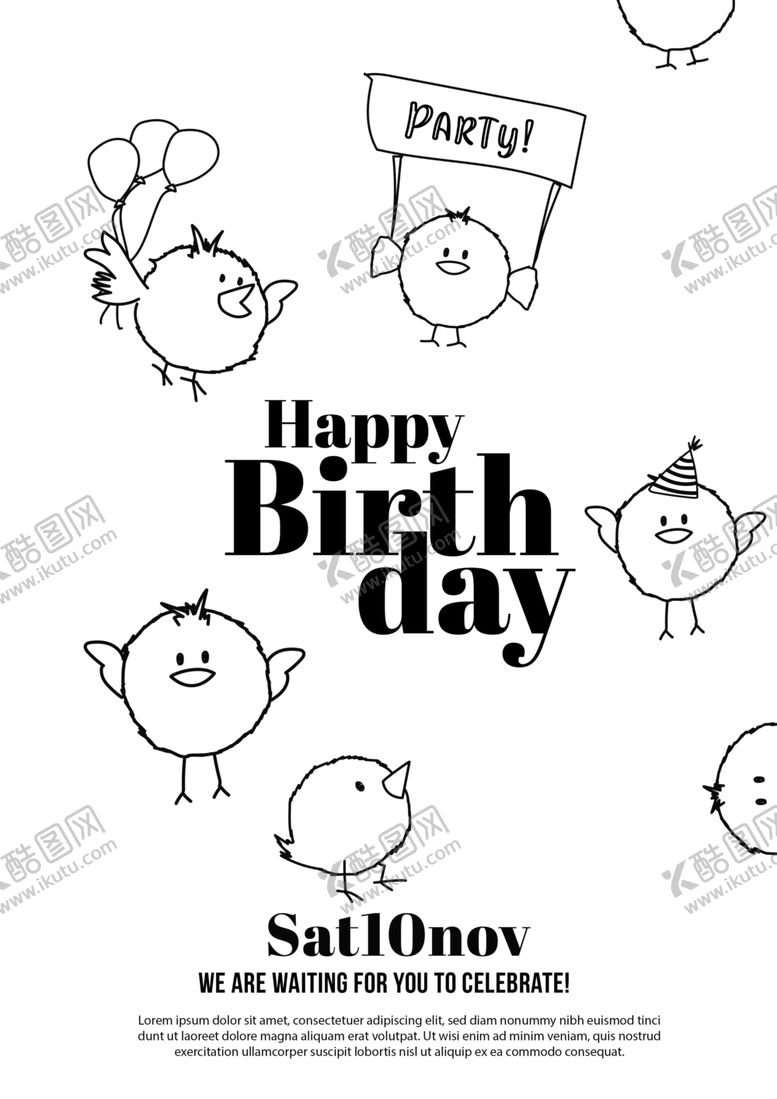 编号：90594205011532269708【酷图网】源文件下载-生日海报