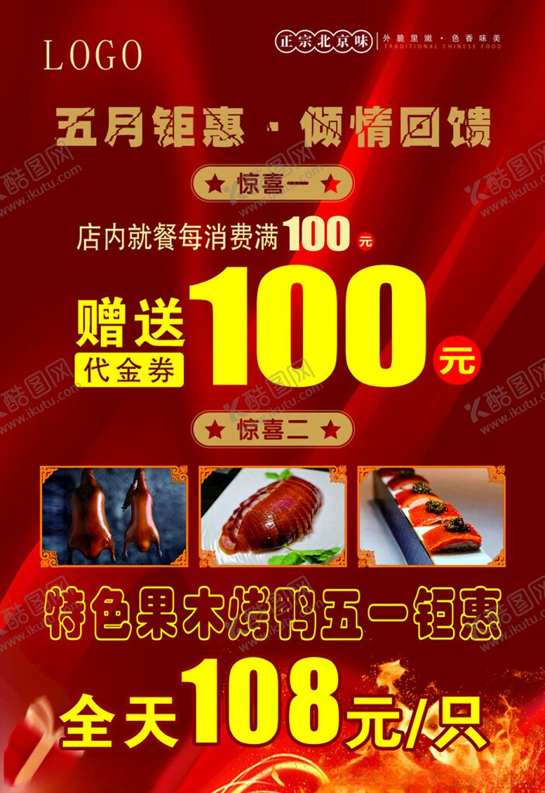 编号：79695712041326404616【酷图网】源文件下载-果木烤鸭海报