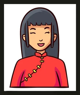 卡通女孩头像素材漫画