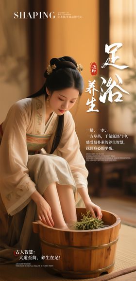 中式泡脚海报