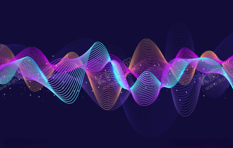 编号：13040810072312243195【酷图网】源文件下载-波浪多彩动感抽象背景