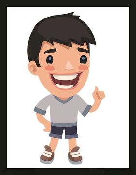 手绘男人男孩卡通动画动画