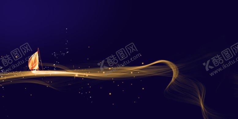 编号：52684009252040548347【酷图网】源文件下载-科技金色线条帆船背景展板