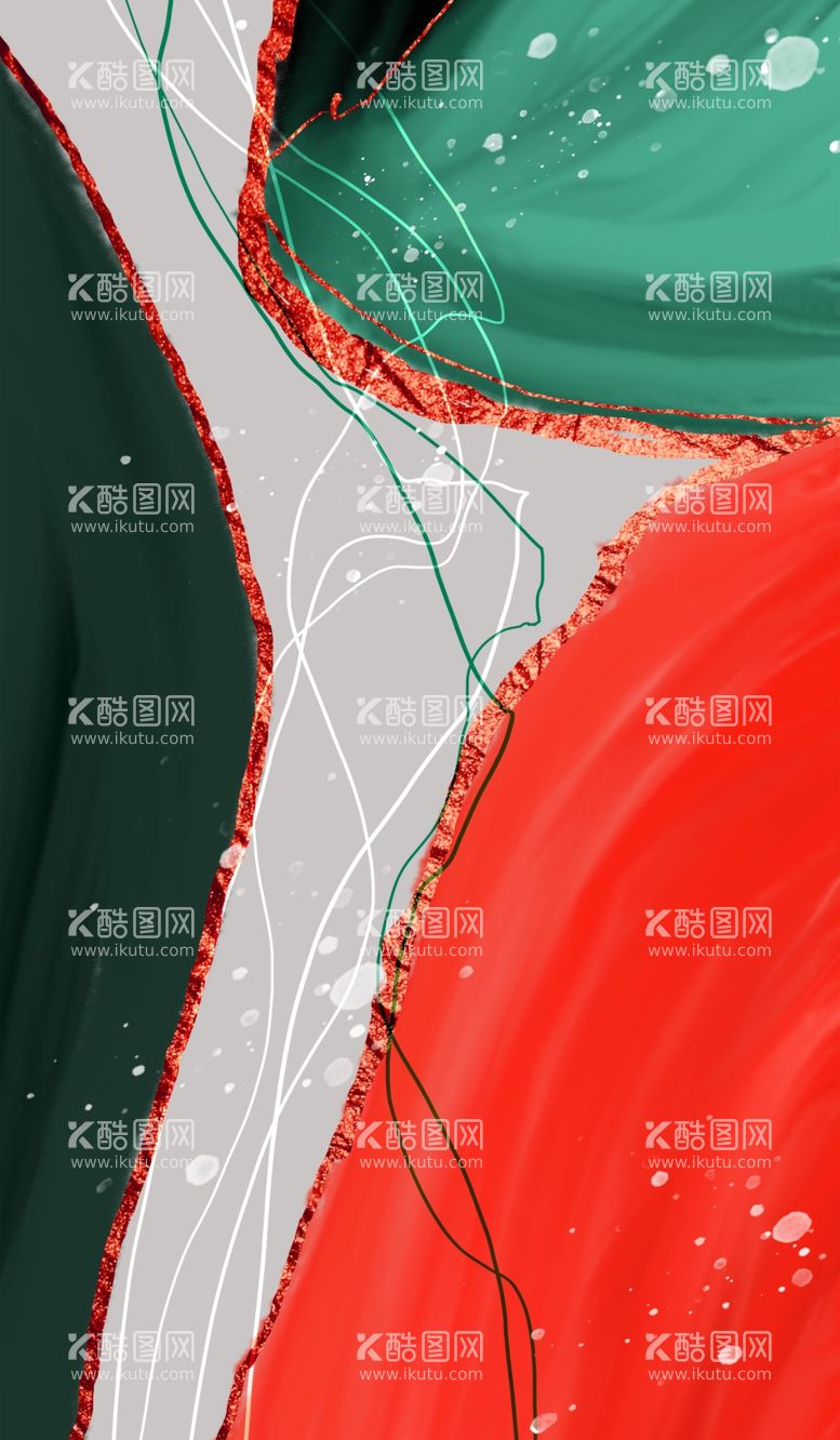 编号：30862409241658132917【酷图网】源文件下载-水彩色块线条艺术挂画装饰画