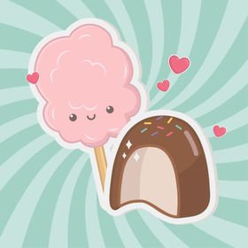 小清新点心卡通图案