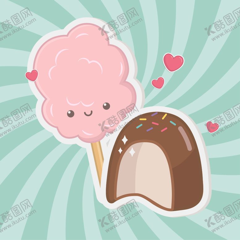 编号：25432810251215443148【酷图网】源文件下载-小清新点心卡通图案